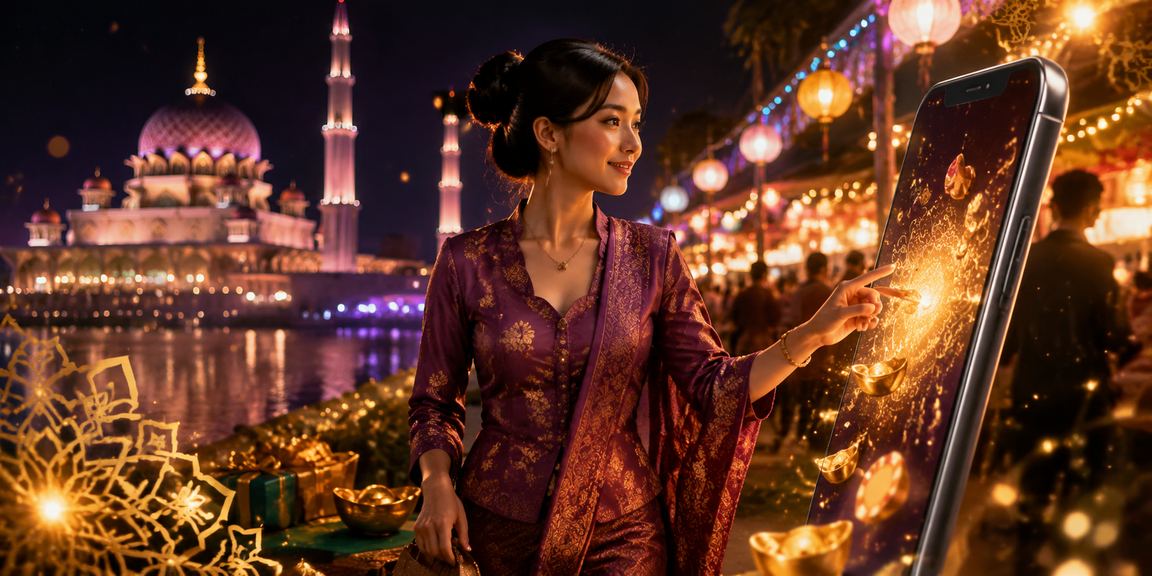 Pemain Malaysia bermain slot kasino mudah alih di Putrajaya dengan antara muka moden